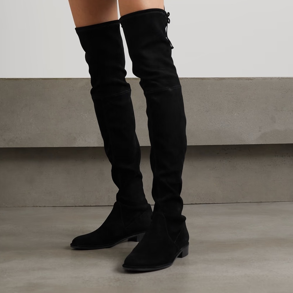 Stuart Weitzman Lowland Black Suede 9.5
